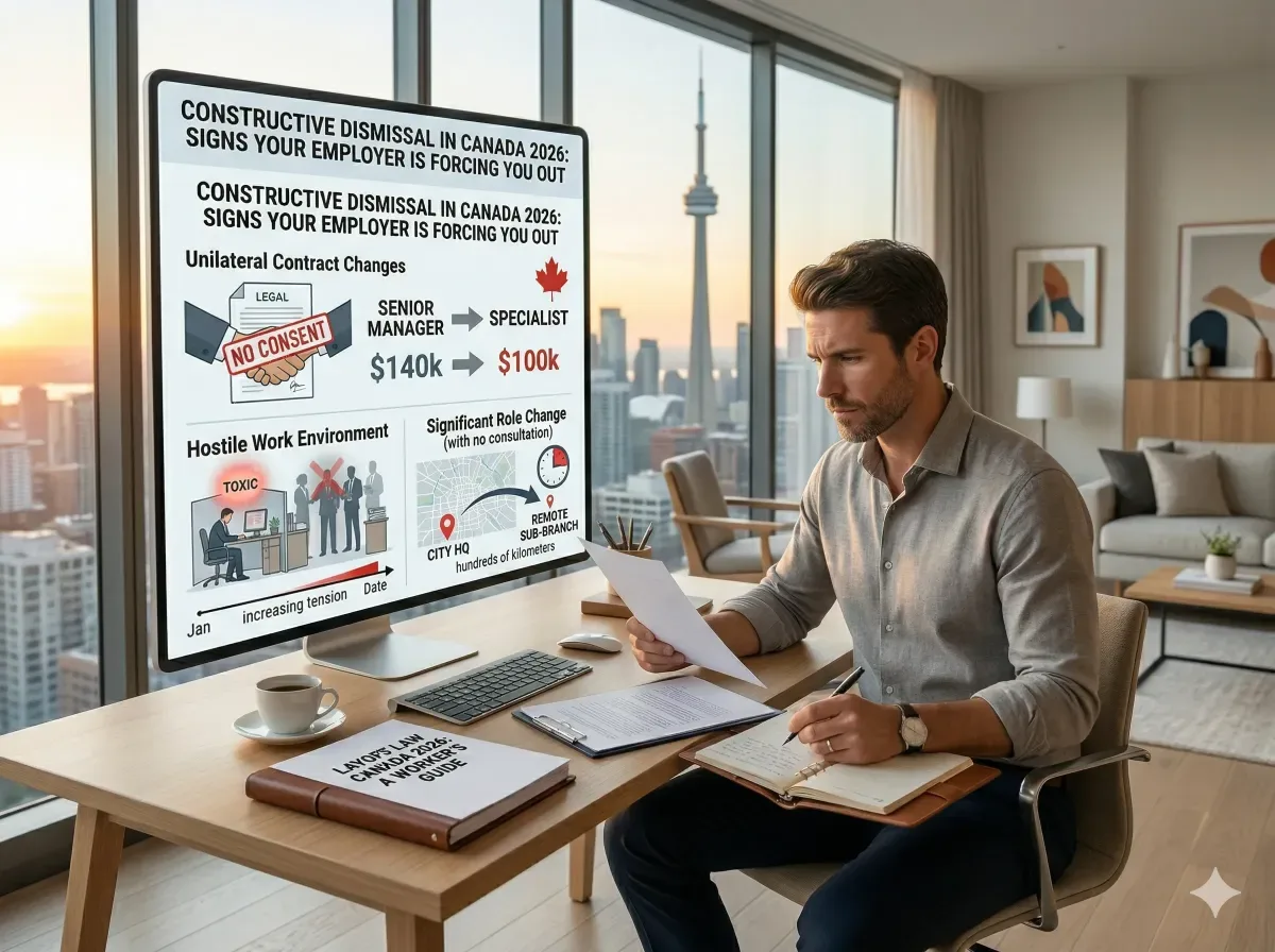 Constructive Dismissal in Canada 2026: Signs Your Employer Is Forcing You Out