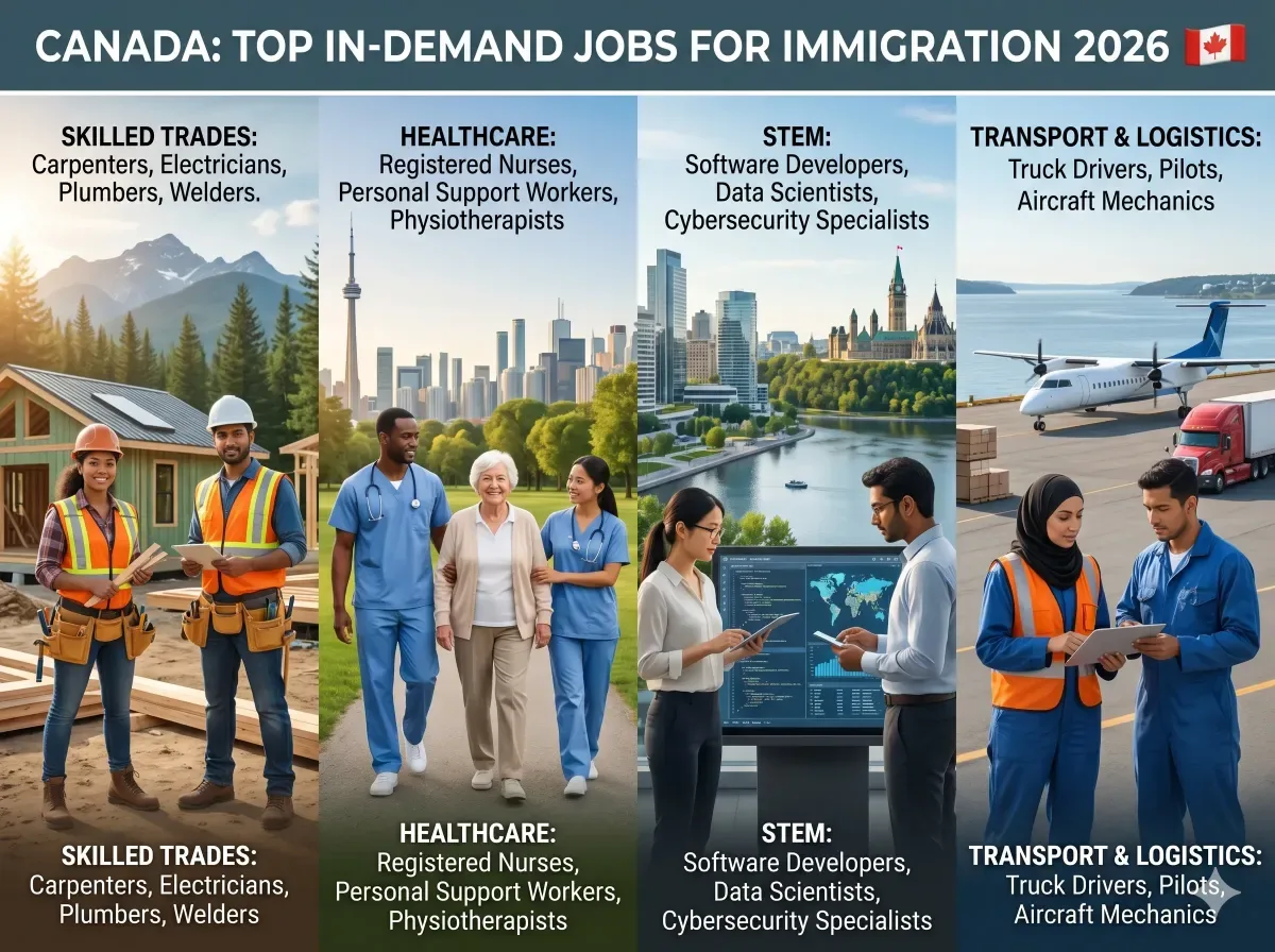Top In-Demand Jobs in Canada for Immigration 2026